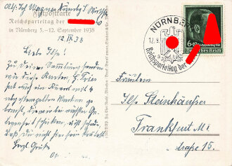 Farbige Propaganda Postkarte "Reichsparteitag...