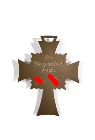 Ehrenkreuz der Deutschen Mutter ( Mutterkreuz ) in Bronze, Emaille ohne Schäden, sehr guter Zustand