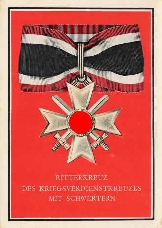 Farbige Propaganda Postkarte "Ritterkreuz des...