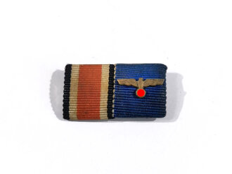 2er Bandspange mit Adler Auflage für die Dienstauszeichnung 4 Jahre in  der Wehrmacht, Breite 31mm