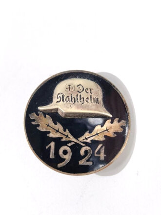 Der Stahlhelm, Bund der Frontsoldaten ,  Diensteintrittsabzeichen mit Jahreszahl 1924