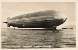 Ansichtskarte " Luftschiff "Graf Zeppelin"- Wasserlandung a. d. Bodensee"