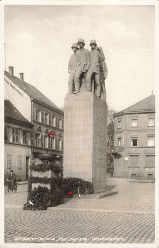 Ansichtskarte "Schlageter-Denkmal, 23er Denkmal- Kaiserslautern"