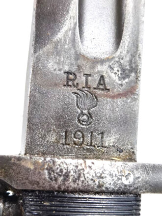 U.S. 2.Weltkrieg, Seitengewehr für M1 Garant, Hersteller "RIA 1911"  Klinge Kammermäßig gekürzt " U.C. Mod."