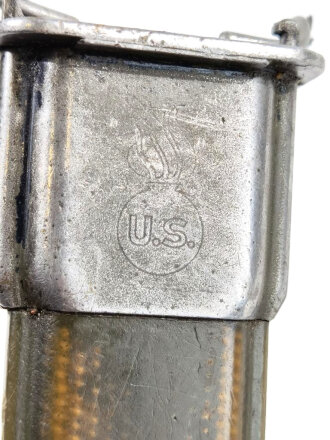 U.S. 2.Weltkrieg, Seitengewehr für M1 Garant, Hersteller "RIA 1911"  Klinge Kammermäßig gekürzt " U.C. Mod."