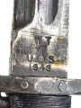 U.S. 2.Weltkrieg, Seitengewehr für M1 Garant, Hersteller "WT 1943"  Seltener Hersteller