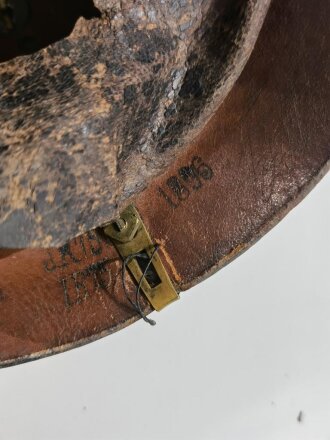 Preussen, Pickelhaube für Mannschaften, Kammerstück des Infanterie Regiment 75 von 1896. In allen Teilen originales Stück