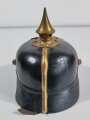 Preussen, Pickelhaube für Mannschaften, Kammerstück des Infanterie Regiment 75 von 1896. In allen Teilen originales Stück