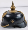 Preussen, Pickelhaube für Mannschaften, Kammerstück des Infanterie Regiment 75 von 1896. In allen Teilen originales Stück