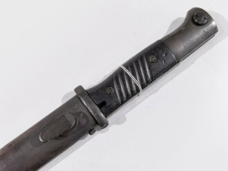 Seitengewehr Modell 84/98 für K98 der Wehrmacht. Nummerngleiches Stück "43 cul"