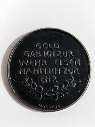 1. Weltkrieg, Medaille "In Eiserner Zeit" 1916, Durchmesser 40mm