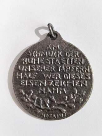 Denkmünze zu Ehren der Gefallenen 1919 " Ich hatt einen Kameraden" Eisen, 34mm