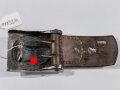 Luftwaffe, Koppelschloss für Mannschaften . Entnazifiziertes Stück , die Lederzunge von 1940