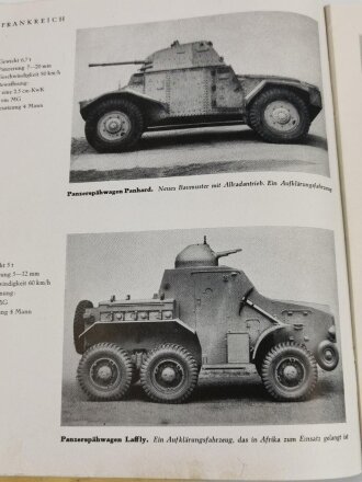 "Die wichtigsten Panzerkampfwagen unserer Gegner" mit 57 Abbildungen und 32 Seiten