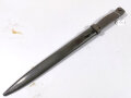 1.Weltkrieg, Ersatzseitengewehr 88/98 Eisengriff,  gekürzte Parierstange, Klinge mit Hohlkehle spitz auslaufend, neuzeitlich lackiert