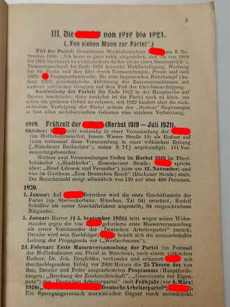 "Daten der Geschichte der NSDAP" Verlag Ploetz, 1939 mit 130 Seiten