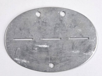 Erkennungsmarke Wehrmacht aus Aluminium eines Angehörigen " A.V.A. 603 " Armee Verwaltungs Amt 603