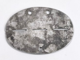 Erkennungsmarke Wehrmacht aus Aluminium eines Angehörigen " 2. Nachr.Ers.Abt.6 " 2. Nachrichten Ersatz Abteilung 6