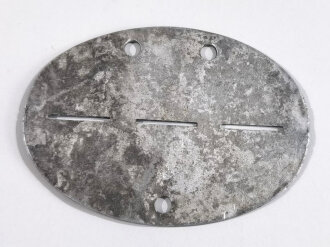 Erkennungsmarke Wehrmacht aus Aluminium eines Angehörigen " 2. Nachr.Ers.Abt.6 " 2. Nachrichten Ersatz Abteilung 6