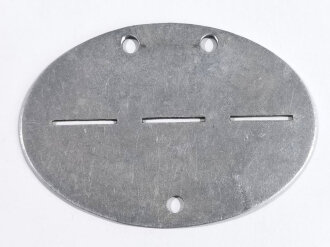 Erkennungsmarke Wehrmacht aus Aluminium eines Angehörigen " 4. NBL.Ers.Abt.3 " 4. Nebel Ersatz Abteilung 3