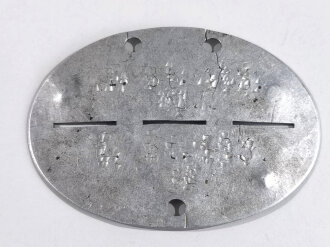 Erkennungsmarke Wehrmacht aus Aluminium eines Angehörigen " 3 / Lw.I.R.161 " 3. Landwehr Infanterie Regiment 161