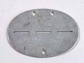 Erkennungsmarke Wehrmacht aus Aluminium eines Angehörigen " 2. Grz.Inf.Ers.Btl.124 " 2. Grenz infanterie Ersatz Batallion 124