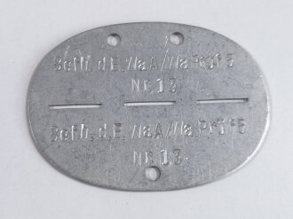 Erkennungsmarke Wehrmacht aus Aluminium eines...