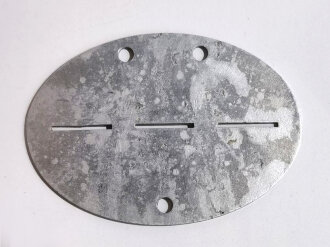 Erkennungsmarke Wehrmacht aus Aluminium eines Angehörigen " Ld.Schtz.Ers.Btl.4/1.St.Kp " Landes SchützenErsatzBatallion 4 / 1. Stammkompanie