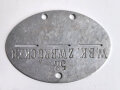 Erkennungsmarke Wehrmacht aus Aluminium eines Angehörigen " W.B.K. Zw.Brücken " Wehrbezirkskommando Zweibrücken