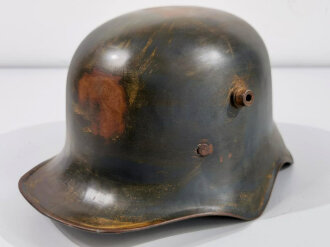 1.Weltkrieg Stahlhelm mit Ohrenausschnitt. Neuzeitliche REPRODUKTION . Einzelstück aus Sammlungsauflösung