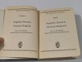 Franckhs Militär-Wörterbuch "Englisch/Deutsch - Deutsch/Englisch für Werhmacht und Wehrtechnik" Band 1, datiert 1937, ca. 300 Seiten, DIN A5