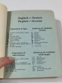 Franckhs Militär-Wörterbuch "Englisch/Deutsch - Deutsch/Englisch für Werhmacht und Wehrtechnik" Band 1, datiert 1937, ca. 300 Seiten, DIN A5