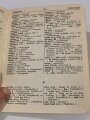 Franckhs Militär-Wörterbuch "Englisch/Deutsch - Deutsch/Englisch für Werhmacht und Wehrtechnik" Band 1, datiert 1937, ca. 300 Seiten, DIN A5