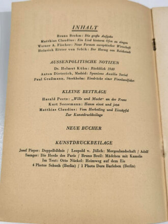 "Wille und Macht" Führerorgan der nationalsozialistischen Jugend, Heft 1, 1. Januar 1941 mit 24 Seiten