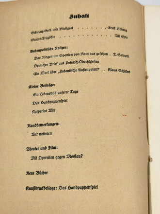 "Wille und Macht" Führerorgan der nationalsozialistischen Jugend, Heft 4, 15. Februar 1937 mit 24 Seiten