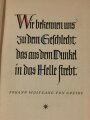 "Deutsche Kriegsweihnacht" Herausgegeben vom Hauptkulturamt der NSDAP, datiert 1944, DIN A5, 198 Seiten