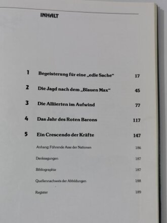 "Kampfflieger des ersten Weltkriegs", ca. DIN A4, 192 Seiten