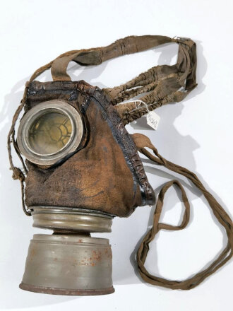 1.Weltkrieg Gasmaske, weiches Leder, der Filter von 1917...