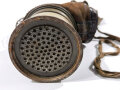1.Weltkrieg Gasmaske, weiches Leder, der Filter von 1917 ausgeräumt.