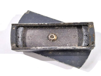 Kompass zum Flakfernrohr DF 10 x 80 der Wehrmacht, unkomplettes Stück aus Leichtmetall, Originallack