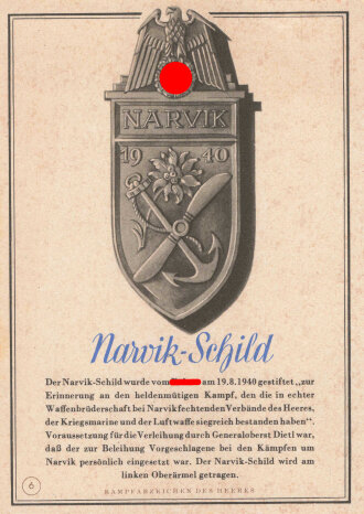 Ansichtskarte "Narvik-Schild"