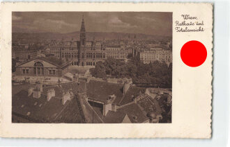 Ansichtskarte "Wien, Rathaus und Totalansicht"
