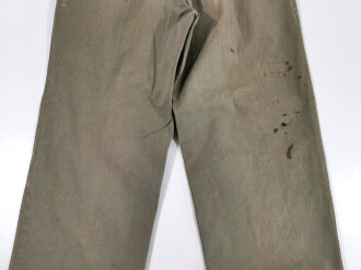 U.S. WWII Modell 1943 field trousers. Well used, Waist 32, inseam 32