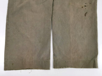 U.S. WWII Modell 1943 field trousers. Well used, Waist 32, inseam 32