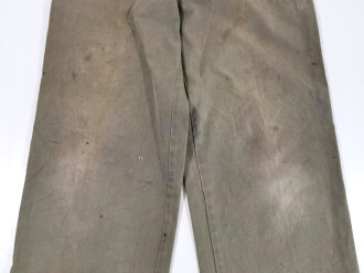 U.S. WWII Modell 1943 field trousers. Well used, Waist 32, inseam 32