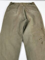 U.S. WWII Modell 1943 field trousers. Well used, Waist 32, inseam 32