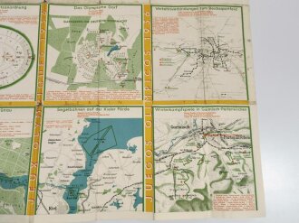 Olympiade 1936 Berlin , Stadtplan, "Plan von Berlin", hrsg. v. d. Dresdner Bank, 61 x 81 cm, Gebraucht