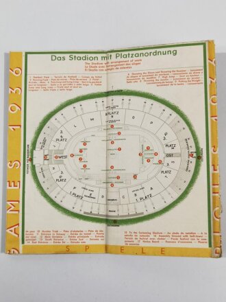 Olympiade 1936 Berlin , Stadtplan, "Plan von Berlin", hrsg. v. d. Dresdner Bank, 61 x 81 cm, Gebraucht