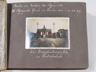 Olympische Spiele zu Berlin 1936, kleines Fotoalbum mit...