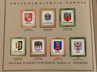 Olympische Spiele 1936 Berlin, Sammelbilderalbum "Wappen und Flaggen" Unter dem olympia Banner . Komplett